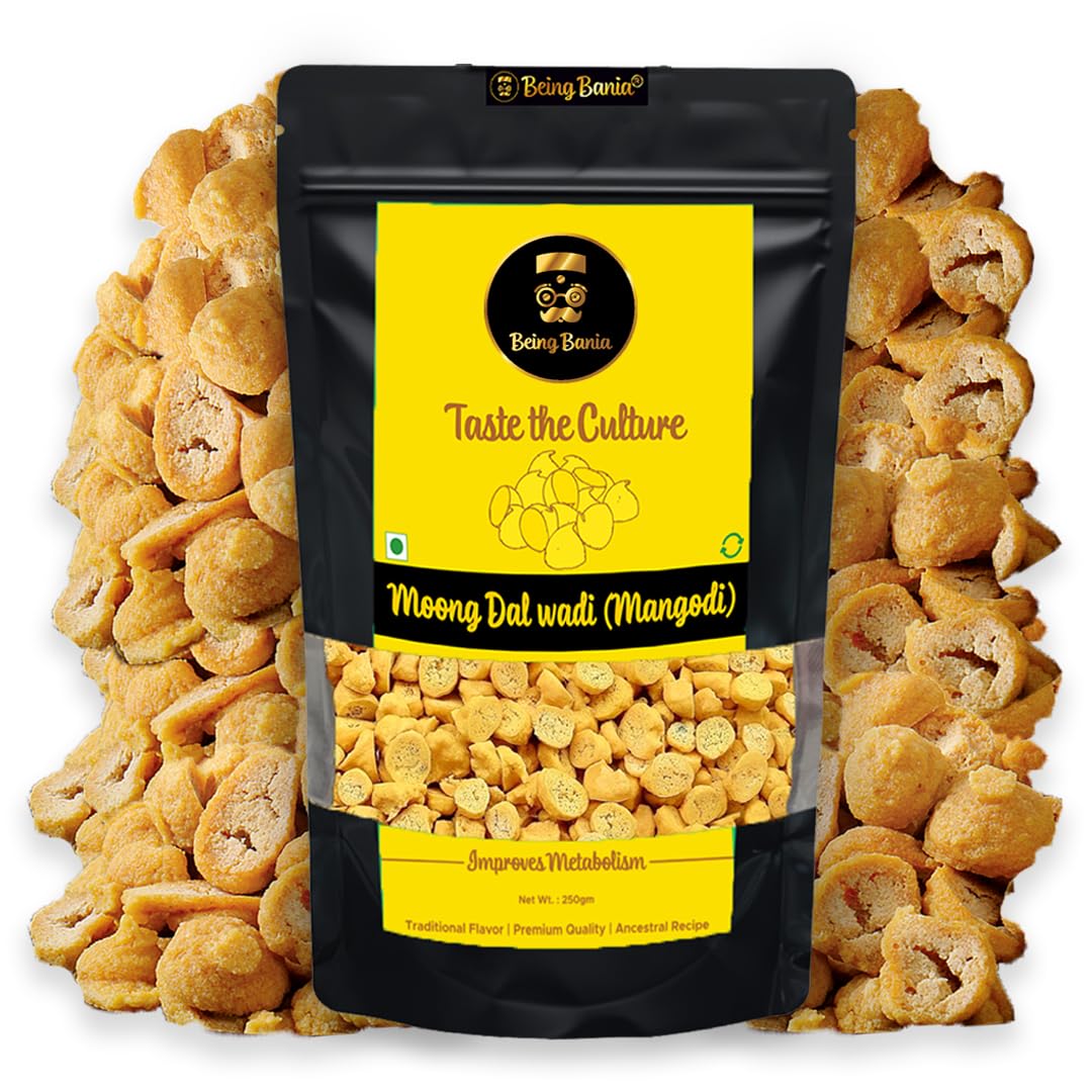 Being Bania Rajasthani Mangodi | 250gm Moong Dal Wadi | Mungori Wadi | 100% Natural | No Added Preservatives