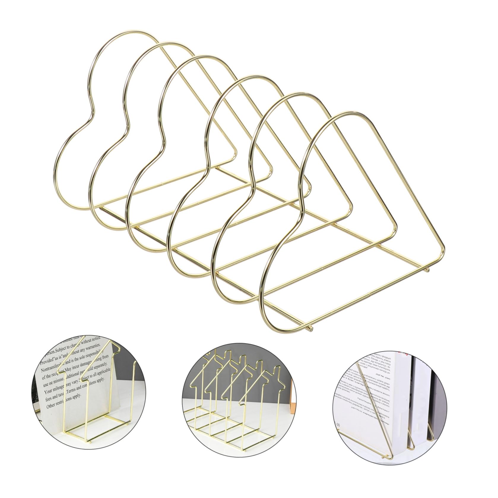 STOBOK 1pezzi Portariviste in Ferro Portalibri Iron Art Organizer per Riviste per Ufficio Domestico per Varie Carte Posta File Cartelle Quaderni Libri Spessi