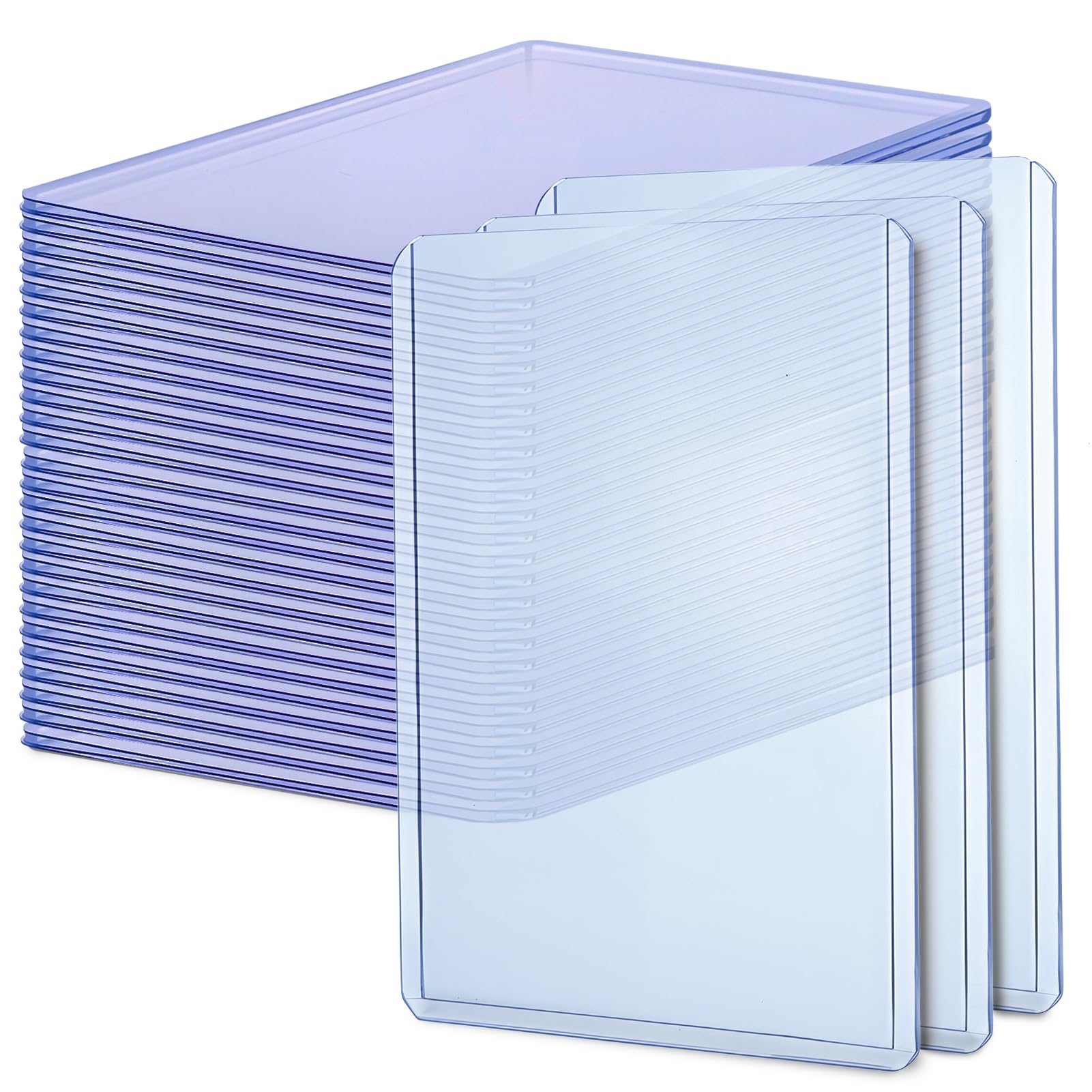 25 PCS Clear Card Sleeves,3" x 4" Hard Plastic Card Sleeves Top Loaders,Trading Card Sleeves Deck Protectors Compatible with Sports Game MTG Yugioh Cards โ image 1