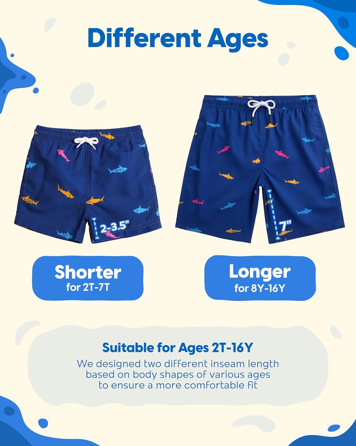 maamgic Boys Swim Trunks Toddler Swim Shorts Little Boys Bathing Suit Swimsuit Toddler Boy Swimwear - Image 6