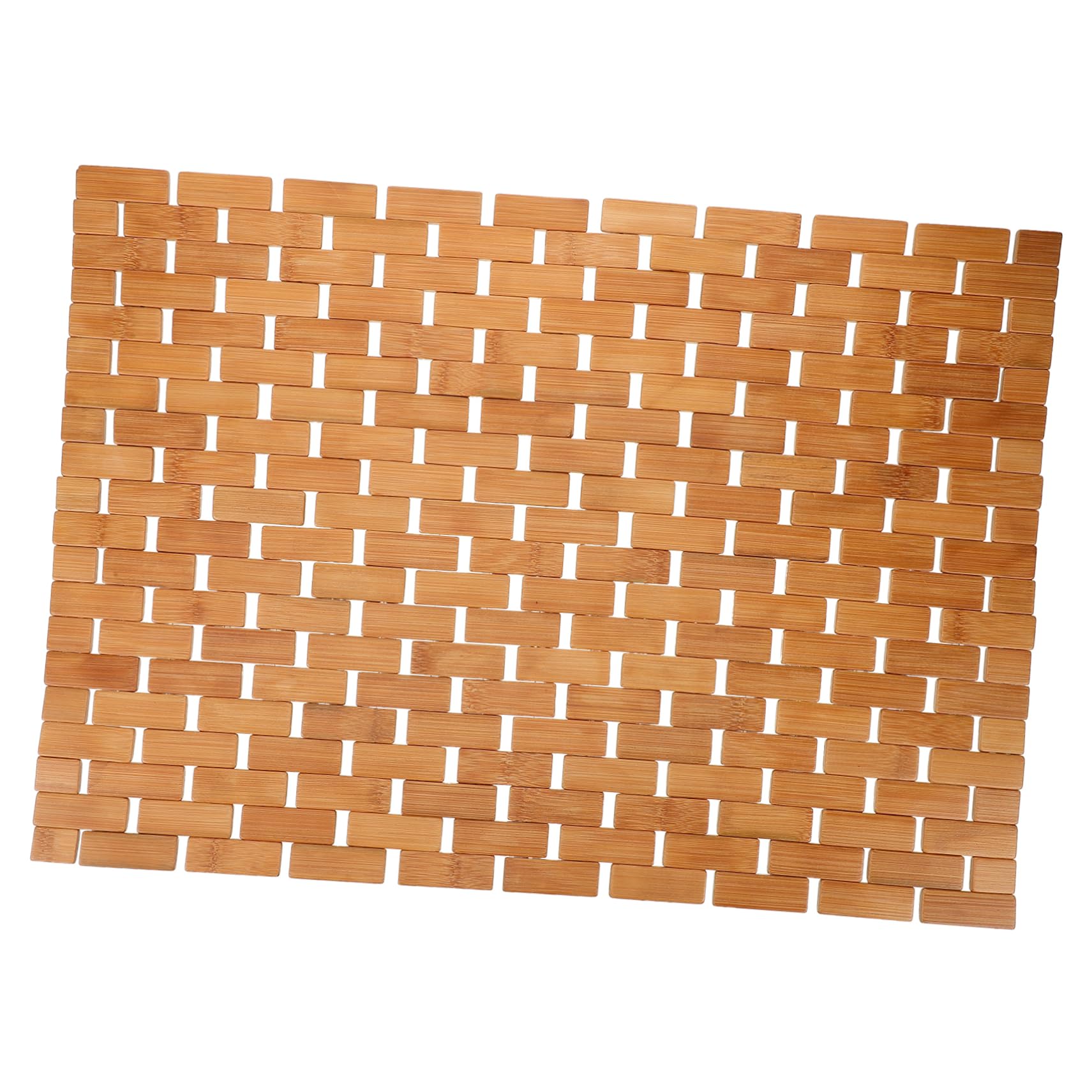 Tapis en Bambou Antidérapant pour Salle de Bain et Cuisine, Tapis de Sol en Bambou Naturel Tissé la Main, Couleur Kaki, pour Maison et Dortoir