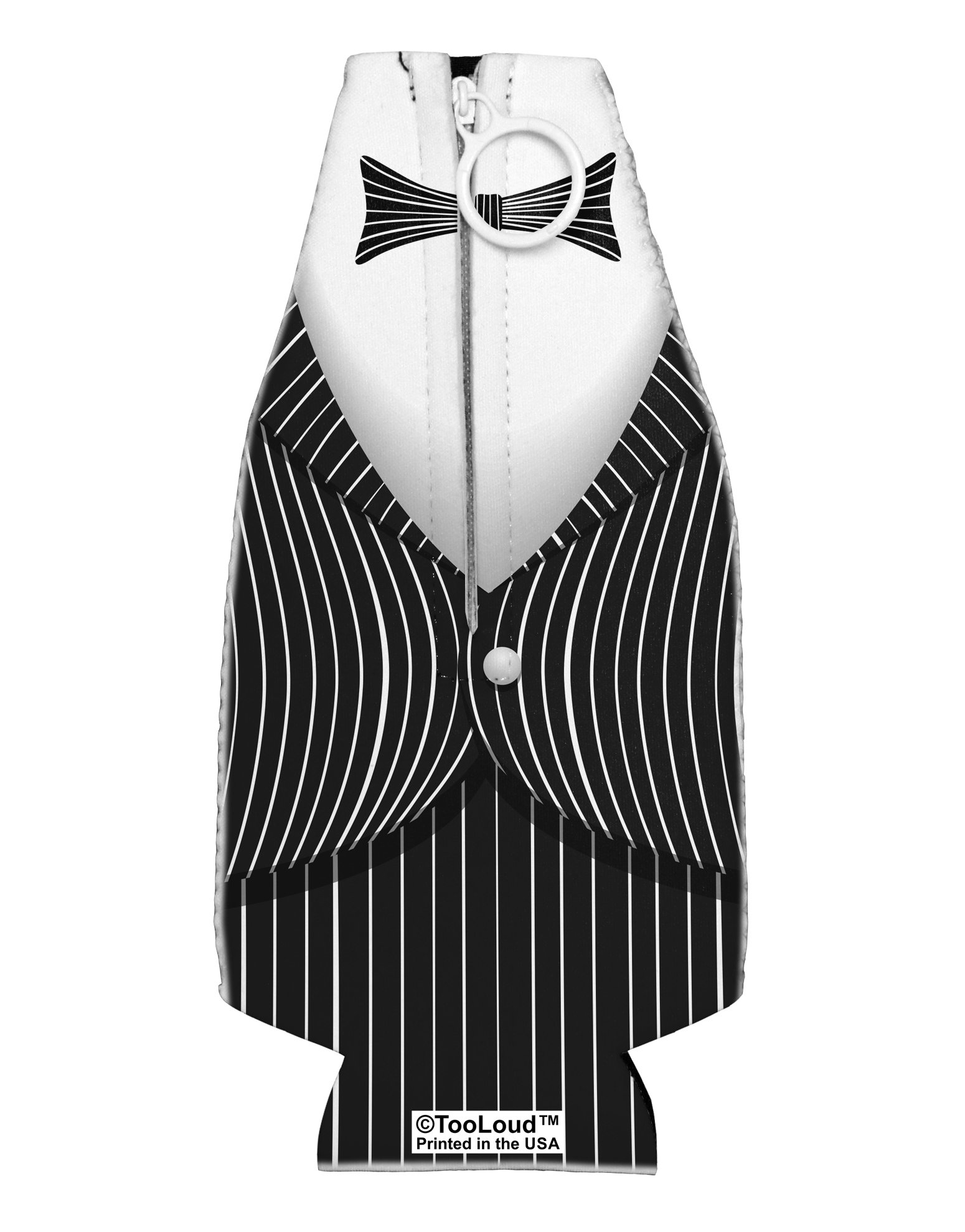 TooLoud Skeleton Tuxedo Suit Costume Collapsible Neoprene Bottle Insulator All Over Print