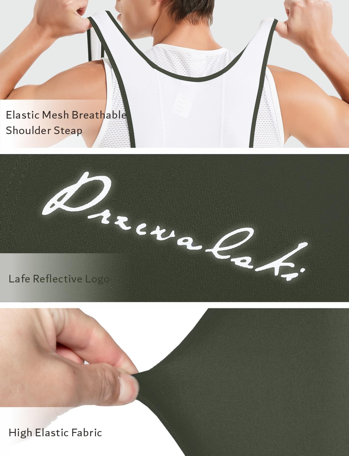 Przewalski Men’s 3D Padded Cycling Bike Bib Shorts, Bicycle Biking Bib Shorts - Image 5