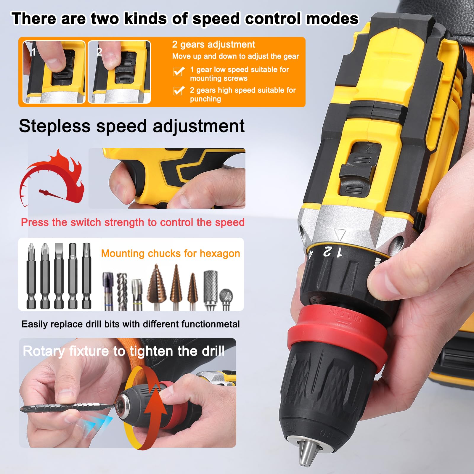 21Vリチウムドリル 2in1 電動ドライバー多機能電動工具 バッテリー2個 Amazon | 2in1電動工具,21V 2in1 リチウムドリル電動ドライバー多機能