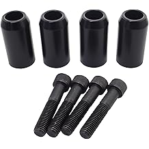 Black 2pcs Motorcycle Crash Bar Guard Ball Engine Guard Collision Protector Lever Head Fit for Harley