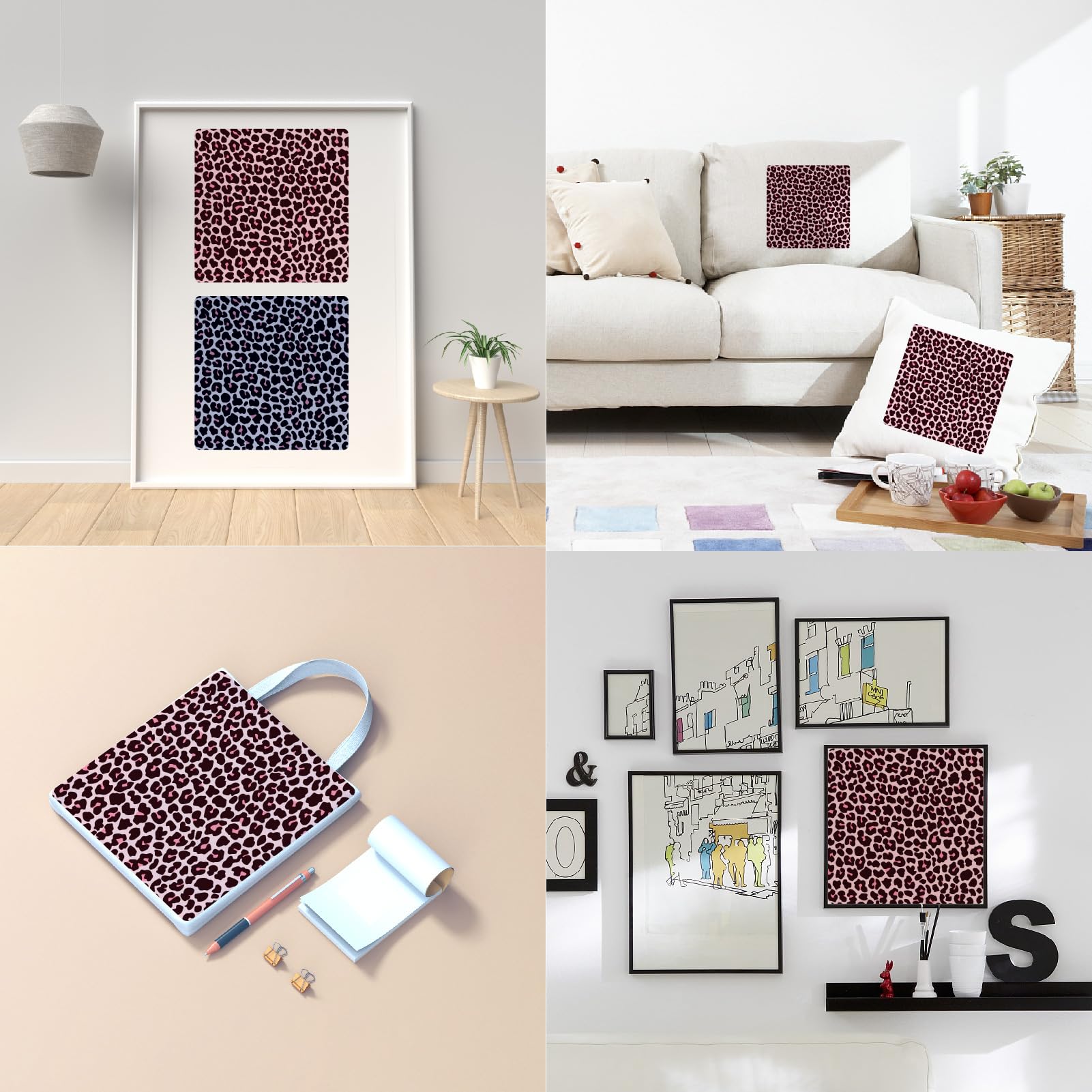 GORGECRAFT Large Leopard Print Stencil - 12x12 Inch Reusable PET Template For Painting Wood, Fabric & Walls