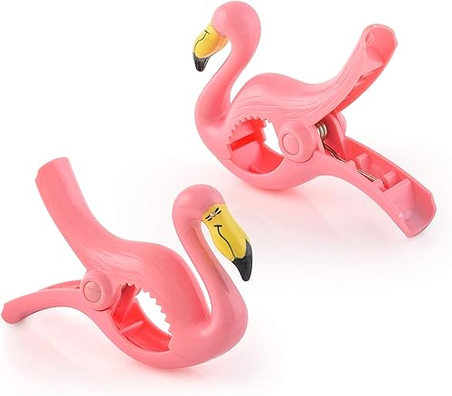 Miniatura 2 de O2COOL Boca Clips - Clips para toallas de playa para sillas de playa, accesorios de piscina y patio, alfileres de ropa para bolsas, paquete de 2