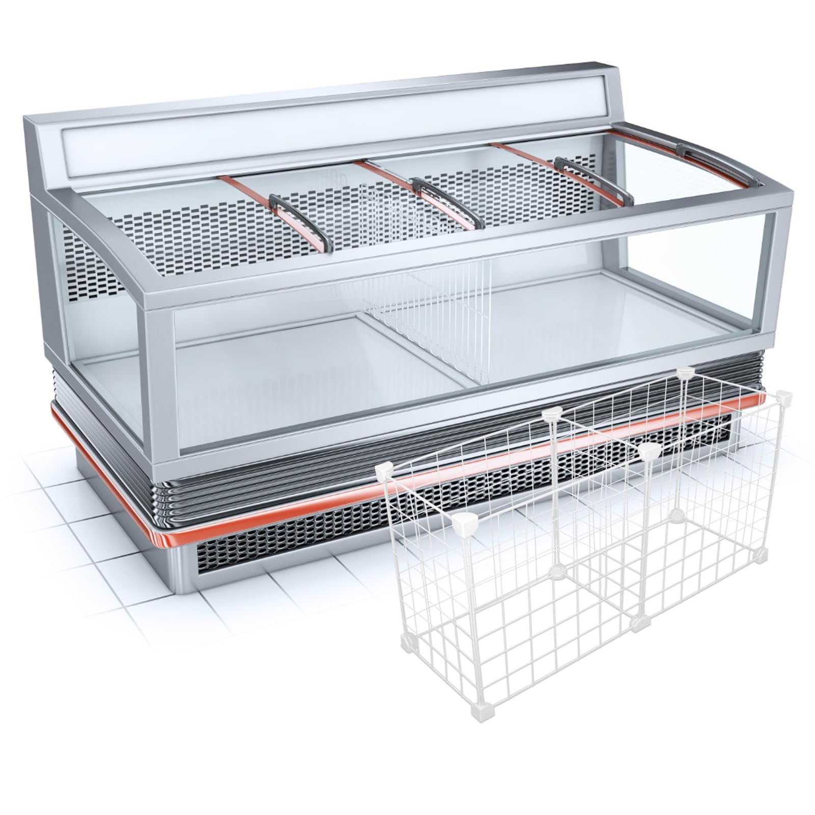 FOMIYES Divisores Organizadores para Congelador de Hierro Blanco Diseño Ajustable para Almacenamiento en Refrigeradores y Organización de Alimentos