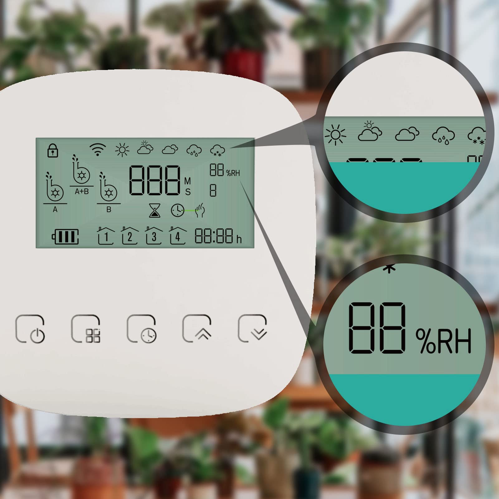 generic Kit di Irrigazione a Goccia Smart WiFi con Controllo APP e Timer, di Irrigazione Automatica delle Piante per Giardino Interno/esterno, 5+1+1 modalità, Design a Risparmio Idrico