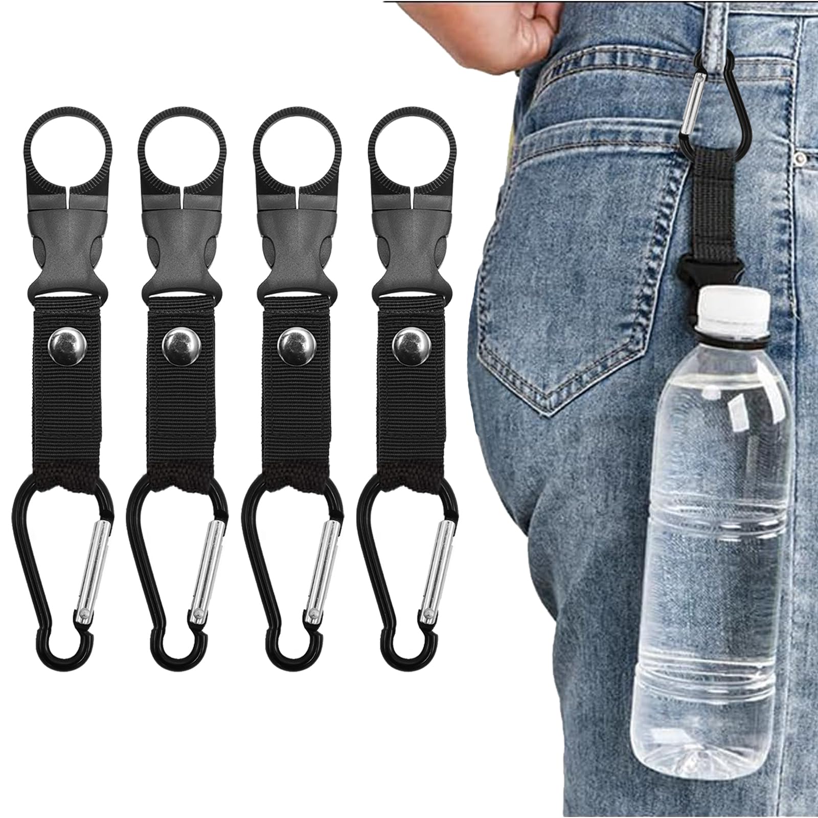 極美品　GREGORY ペットボトルホルダーとカラビナセット Amazon.co.jp: ペットボトルホルダー カラビナ 8個セット カラビナ4個