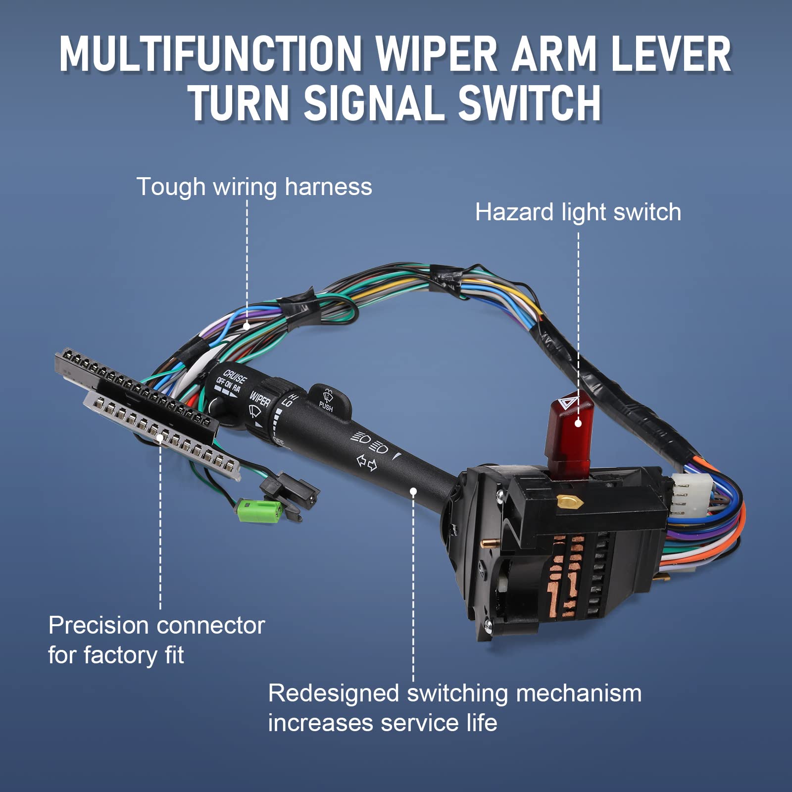 Buy New Turn Signal Switch Cruise Wiper Dimmer Lever GMC Cadillac Chevy Pickup Suv I2313371