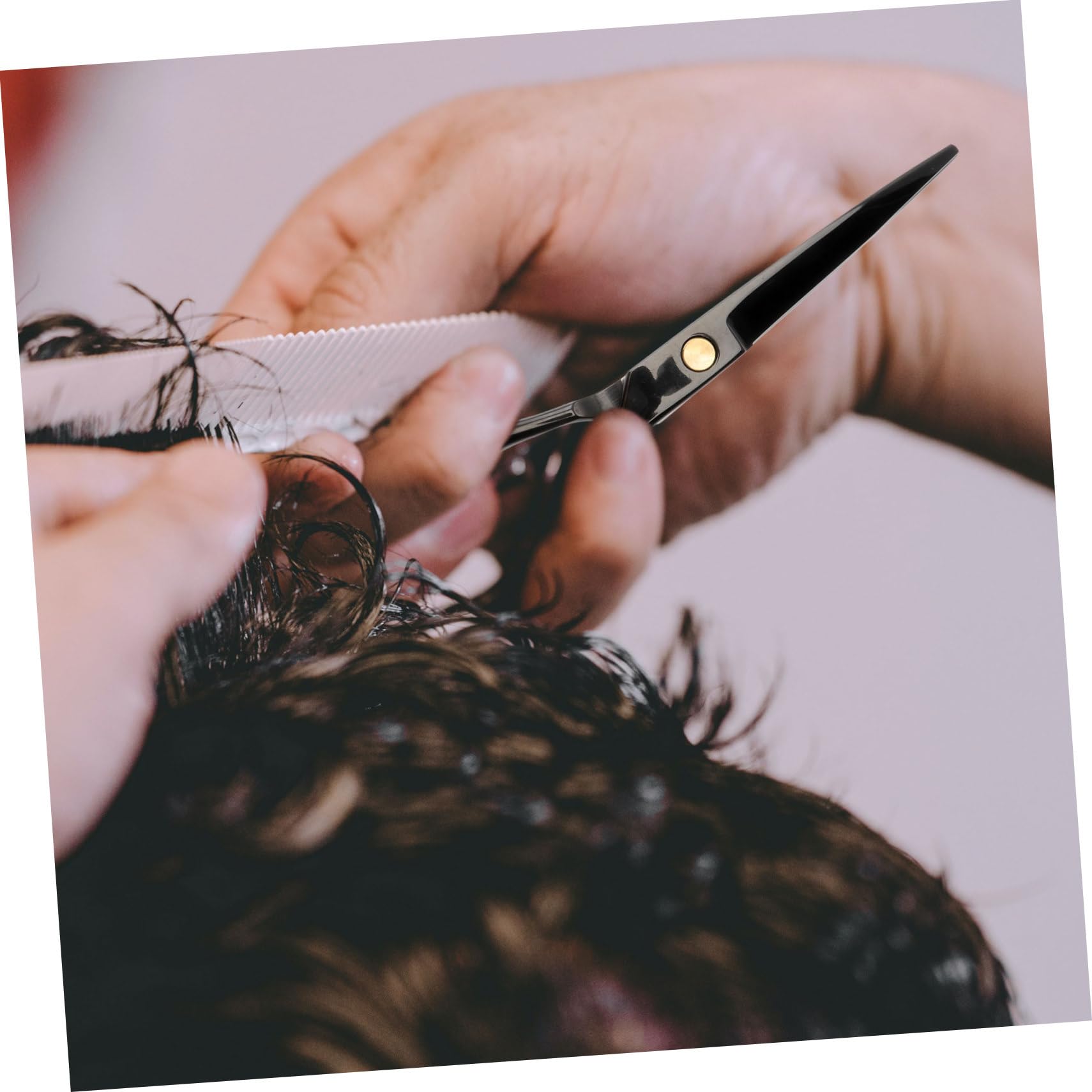 Ipetboom 3pezzi Forbice Professionale Per Parrucchieri Nero Strumento Di Taglio Per Saloni e Barbieri Design Ergonomico e Precisione Di Taglio Per Sfoltire e Modellare
