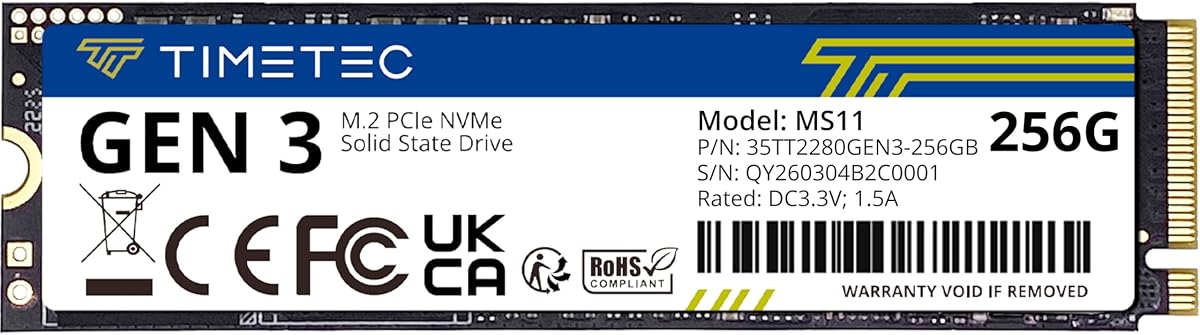 256GB SSD NVMe PCIe Gen3x4 8Gb/s M.2 2280 3D NAND High Performance SLC Cache Read/Write Speed Up to 2,000/1,600 MB/s Internal Solid State Drive for PC Laptop and Desktop