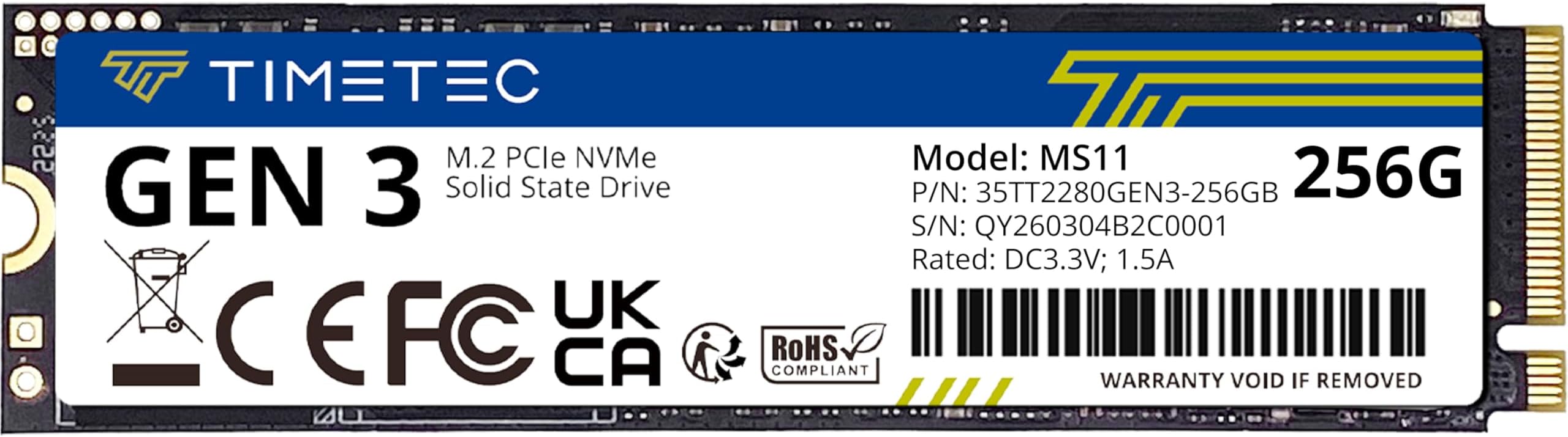 Timetec 256GB SSD NVMe PCIe Gen3x4 8Gb/s M.2 2280 3D NAND High Performance SLC Cache Read/Write Speed Up to 2,000/1,600 MB/s Internal Solid State Drive for PC Laptop and Desktop