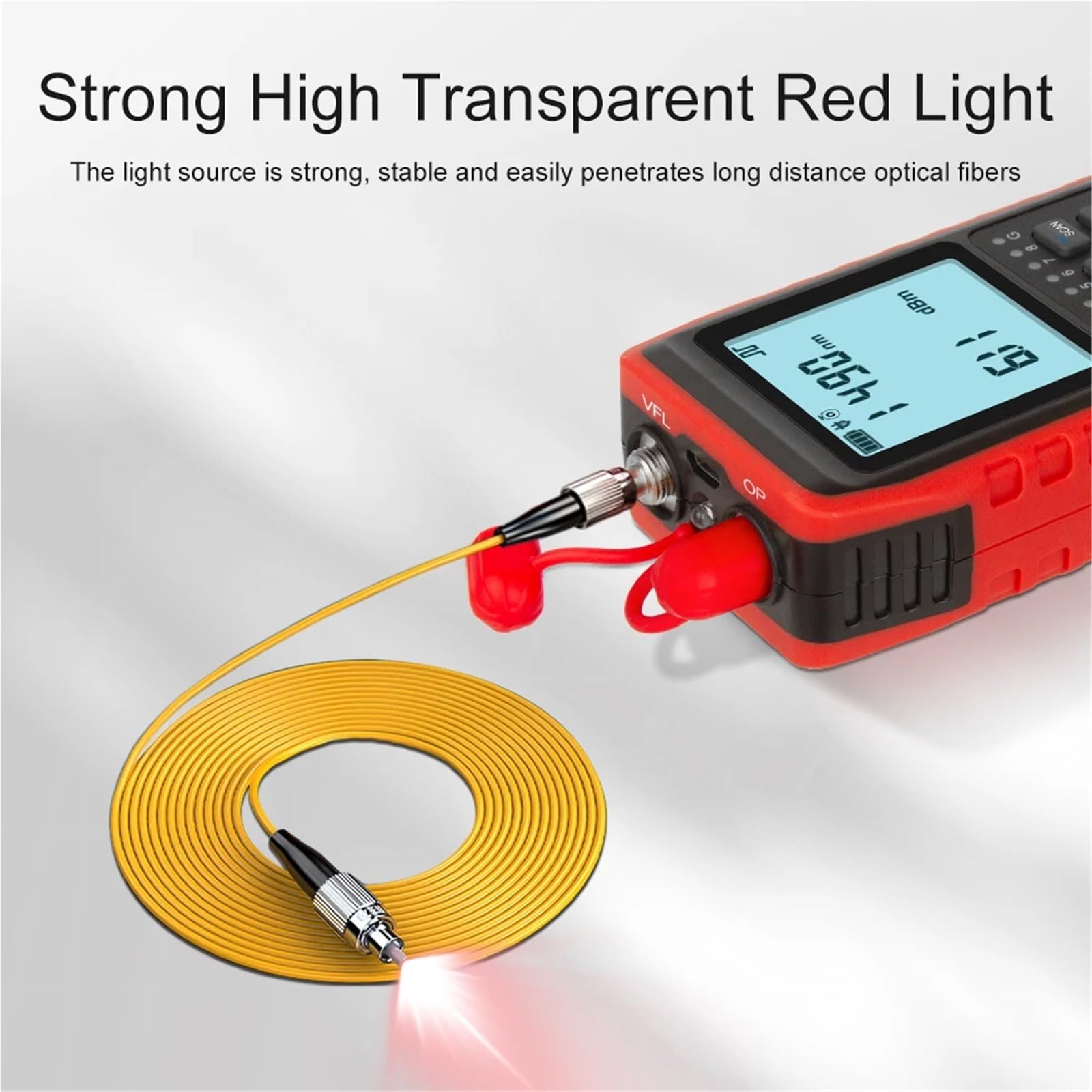 NF-908L Mini medidor de potencia fibra óptica con pantalla LCD, comprobador, cable red, localizador visual fallos Respuesta rápida