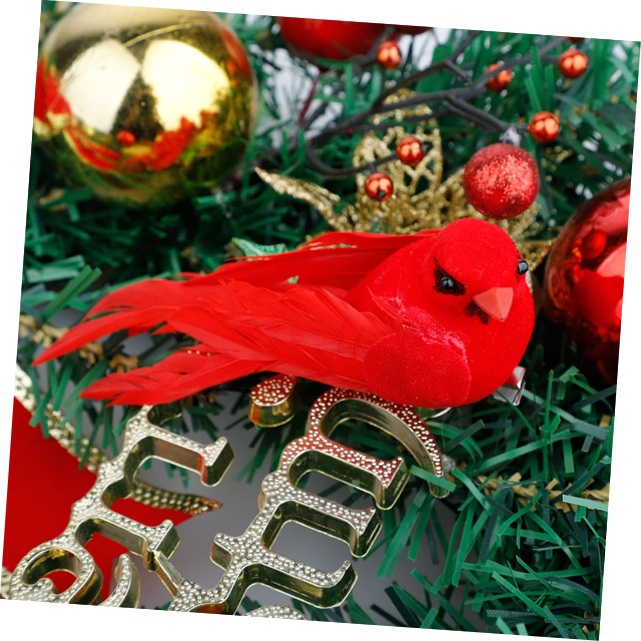 IMIKEYA 30 STK Weihnachten roter Vogel Anhänger Weihnachtsdekorationen gewürzeset weihnachtsvögel mittelstücke weihnachtskardinal floral rot Christbaumschmuck Vögel DIY Dekoration Schaum