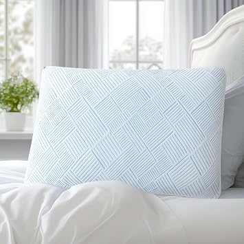 Alkyonos Shredded Memory Foam Cooling Soft Bamboo Viscose Pillow King Size, Adjustable Hypoallergenic Hotel Quality Pillow for Stomach, Back and Side Sleeper, Oeko-TEX Certified