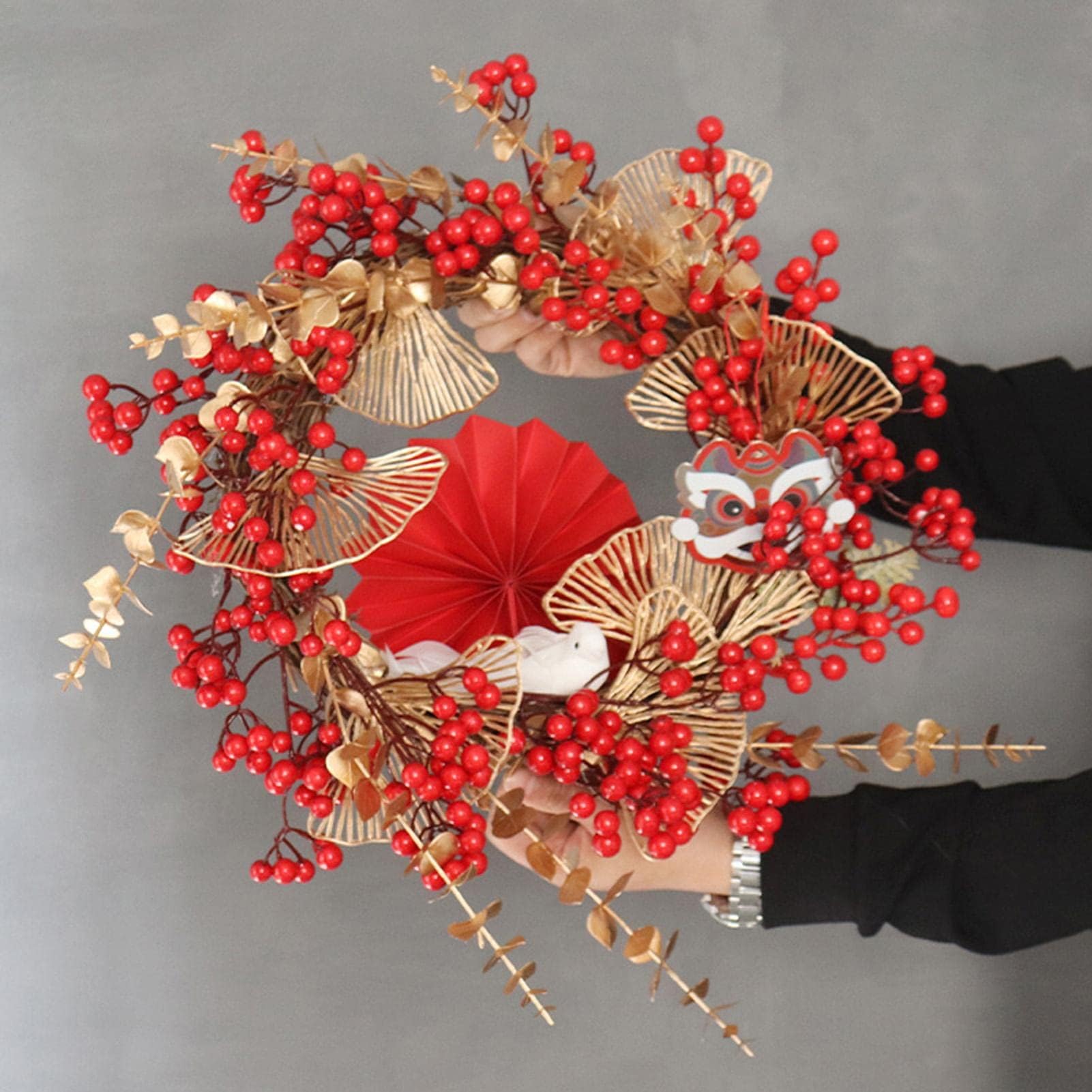 Amazon.co.jp: [INEOUT] 花輪 クリスマス リース 冬 松ぼっくり お正月