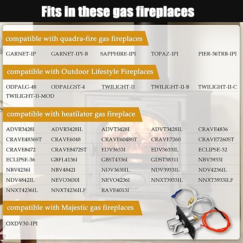 Miniatura 5 de Zhenx IPI Pilot Assembly 2090-013 Chimenea de gas propano (LP), reemplazo de montaje piloto, compatible con chimeneas Heat-N-Glo, Quadra-Fire,