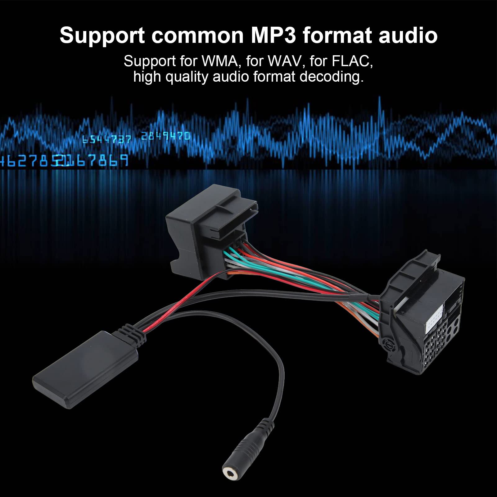 Eosnow Adattatore Audio Cavo Bluetooth 5.0 AUX-IN Per Auto Adatto Per Citroen C2 C3 C4 C5 C6 Con Microfono 77981851