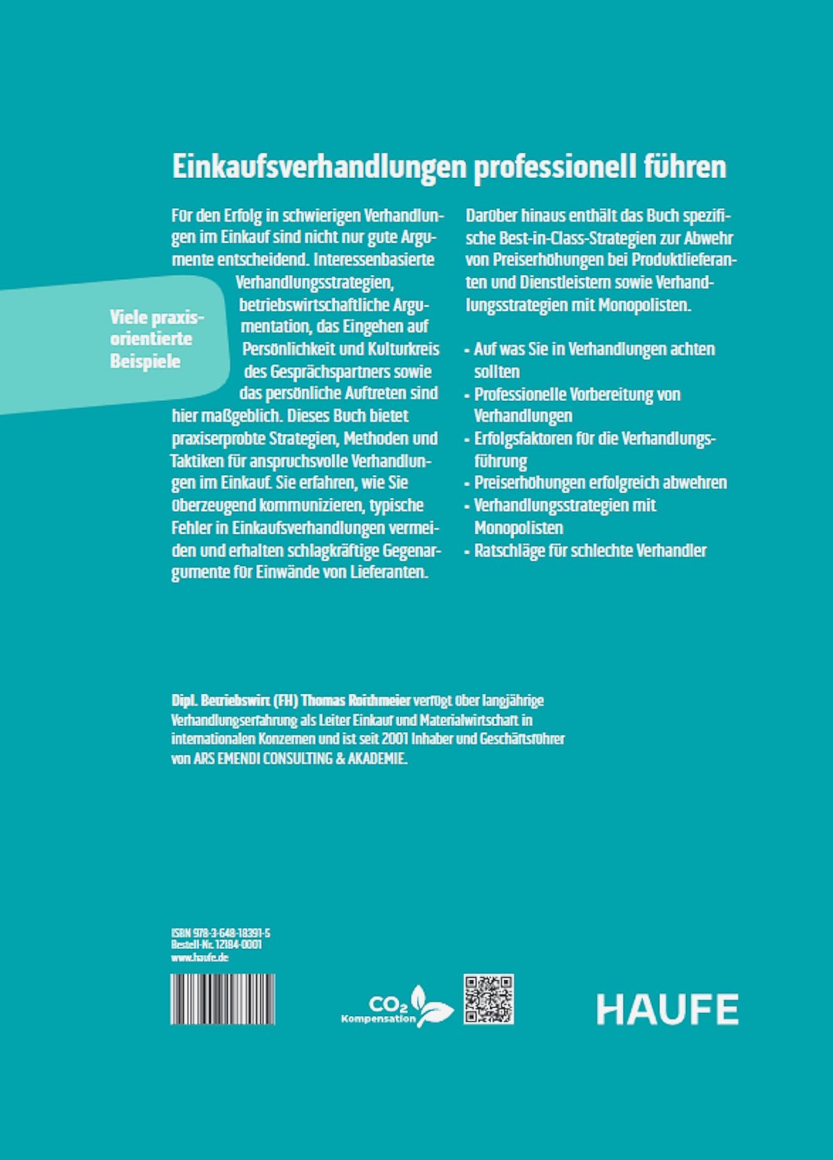 Erfolgsstrategien für Einkaufsverhandlungen: Durchsetzen in schwierigen Verhandlungen, bei Monopolisten und Preiserhöhungen. Trainingsbuch mit Gesprächs- und Argumentationsleitfäden (Haufe Fachbuch)