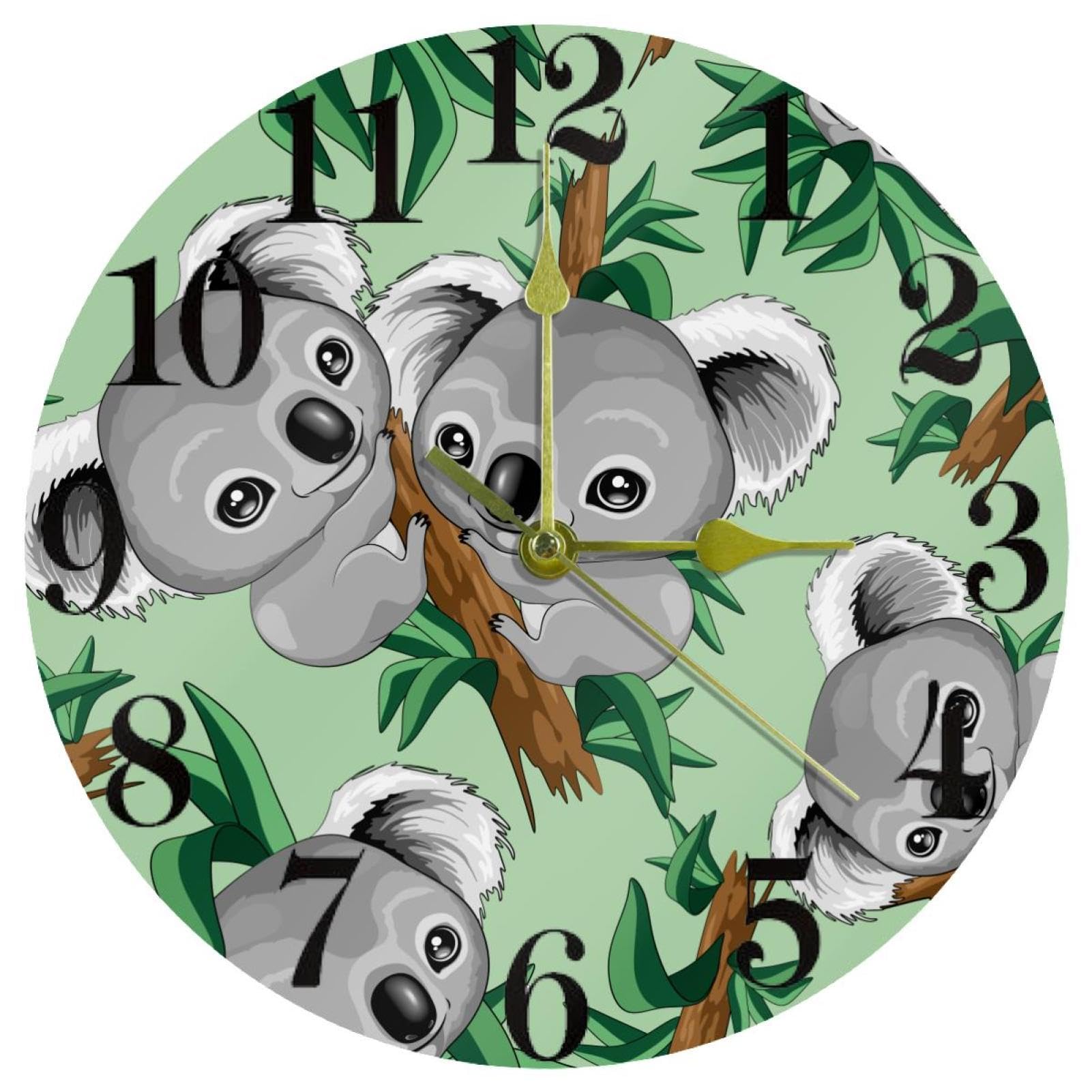 Horloge murale koala pour décorer la chambre et la maison