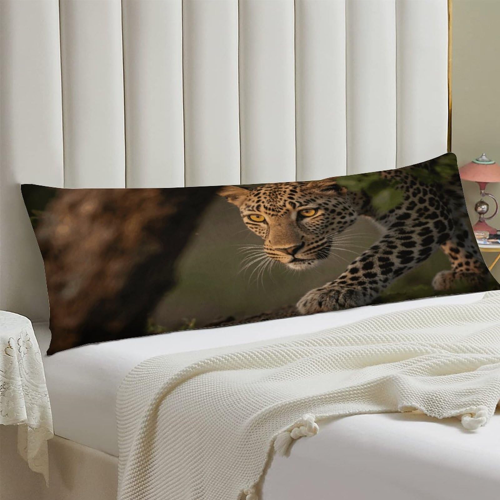 Body Pillow Cover 20x54 Long Pillow Case with Invisible Zipper Breathable Microfiber Cheetah Pillowcase Soft Cozy Protector for Bedroom Couch Sofa Bed Home Decor All Seasons