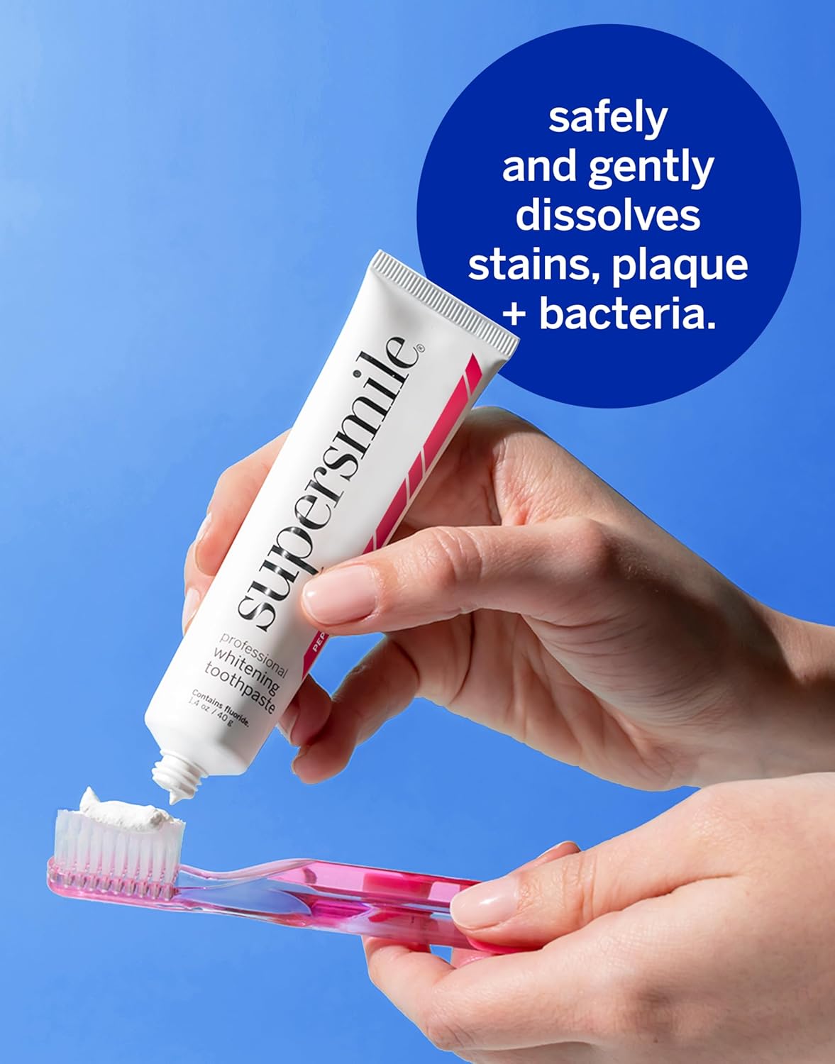 Supersmile Peppy Mint Teeth Whitening Toothpaste Set, Complete 5-Piece Travel Set with 3 Toothpastes, 1 Accelerator & 1 Toothbrush, Whitening Toothpaste Kit, Whitens up to 6 shades.