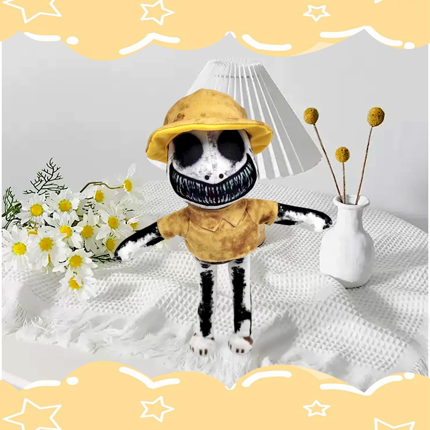Zoo Horror Game Plush Cushion – Weiße Stoffpuppe, 40 Cm, Aus PP-Baumwolle & Plüsch, Ideal Für Fans, Deko Oder Als Kuschelkissen