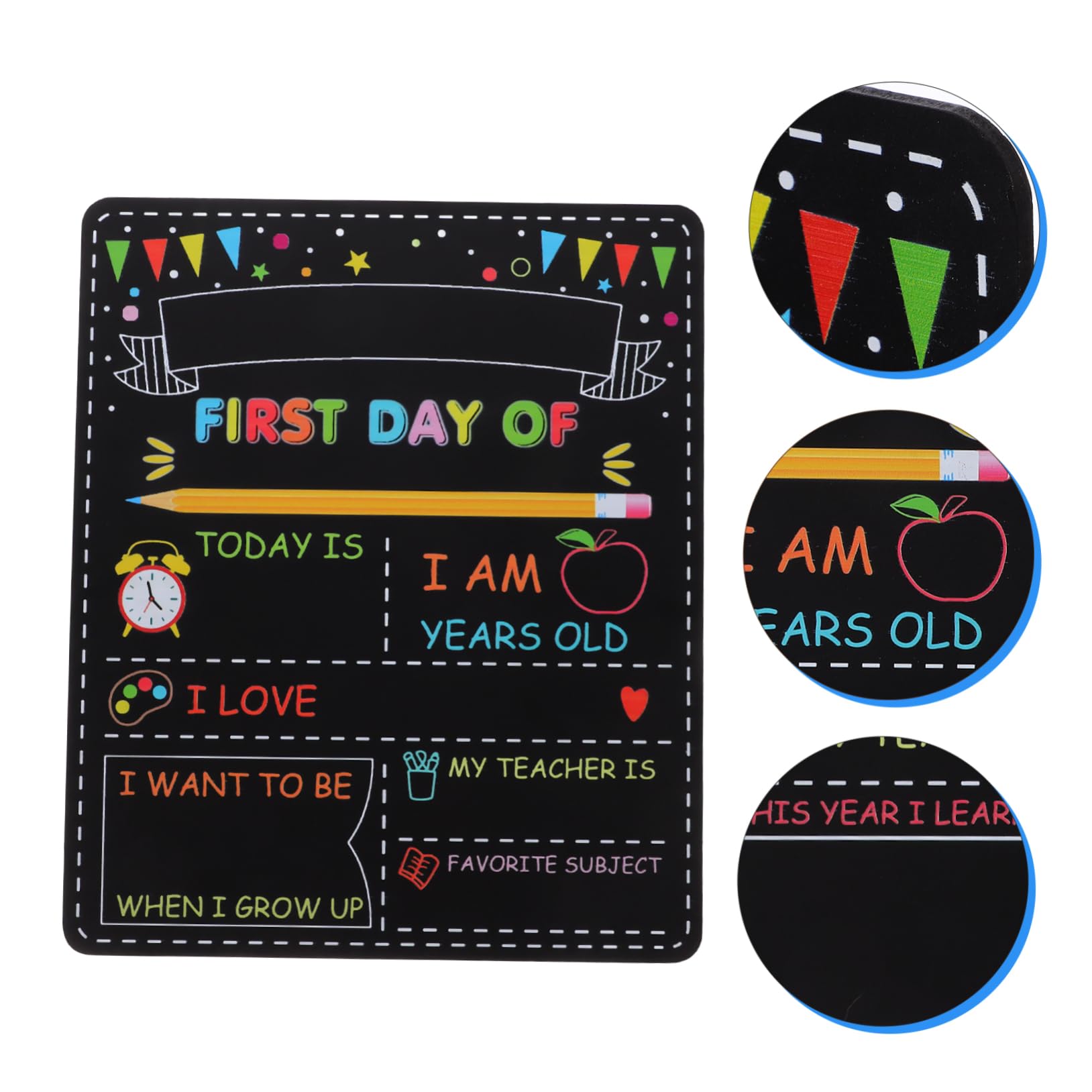 Angoily 4 Pezzi Lavagna Doppia in per Primo Scuola Resistente e Leggera Riutilizzabile per Asilo e Scuole Superiori Accessorio Fotografico per Scolastici