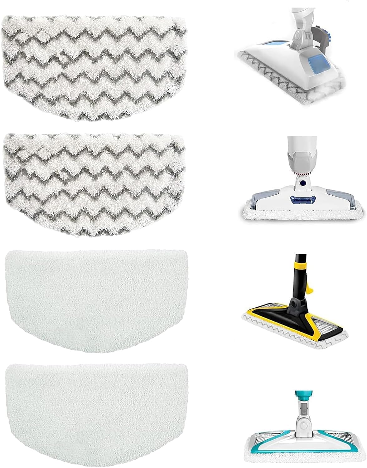 1940A Steam Mop Pads Washable for Bissell Powerfresh Replacement Steam Cleaner Pads for 1806 19404 1440 1544 2075A 2685A 19402 19408 1940f 1940q 1940t B0006 B0017 Microfiber Hard Floor Cleaning