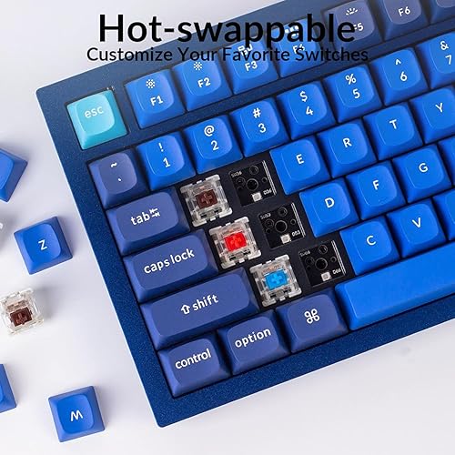 Miniatura 3 de Keychron Q3 Wired Custom Mechanical Keyboard Knob Version, TKL Tenkeyless QMK/VIA Programmable Macro with Hot-swappable Gateron G Pro Red Switch