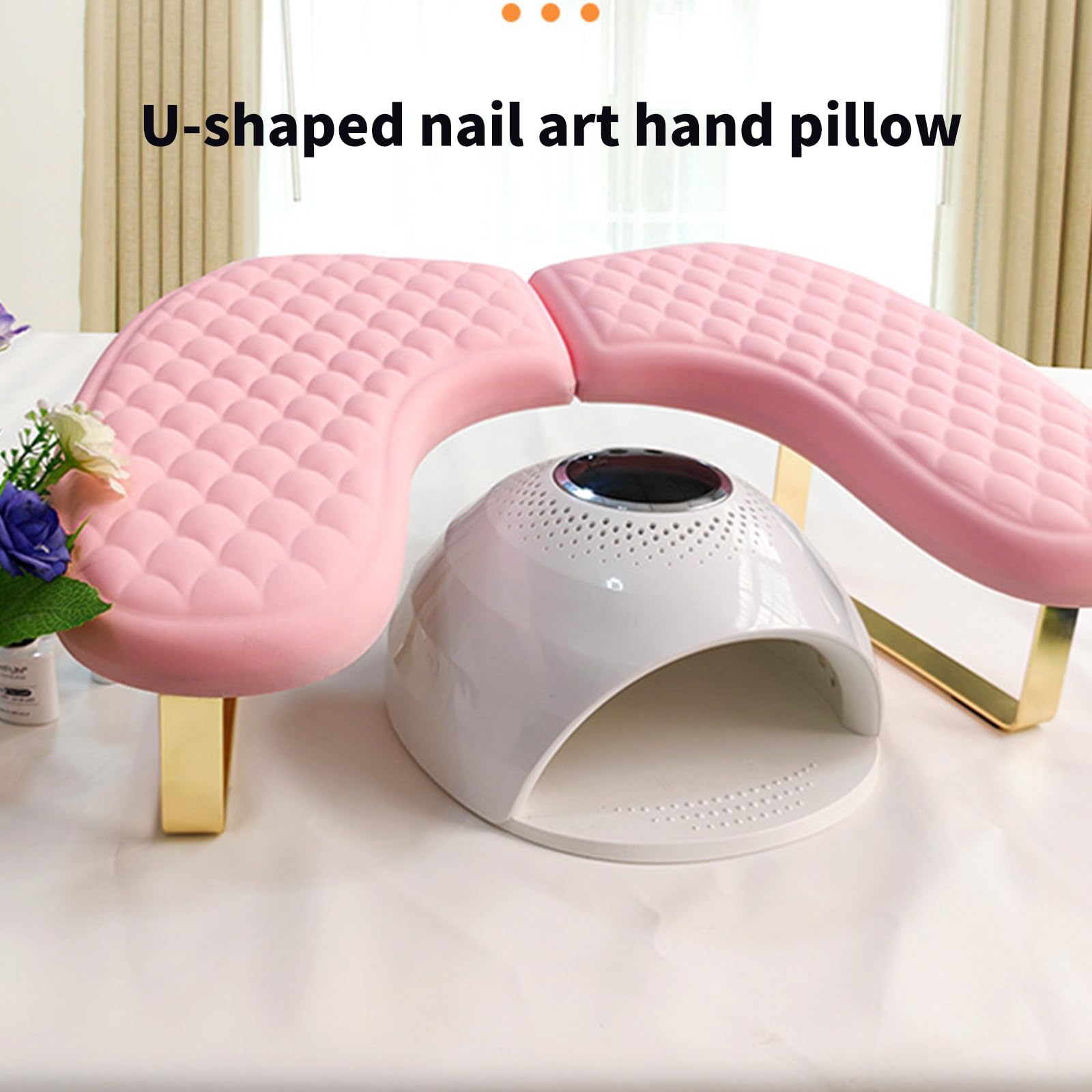 Cuscino per mani per manicure, poggiabraccia professionale per unghie, con fondo antiscivolo e forma sagomata antiscivolo