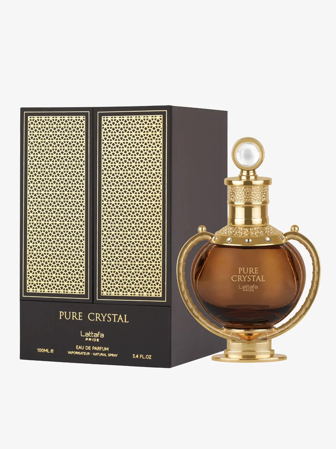 Lattafa Pride Pure Crystal Eau de parfum unisexe 100 ml – Parfum de luxe | Fruité, épicé et boisé