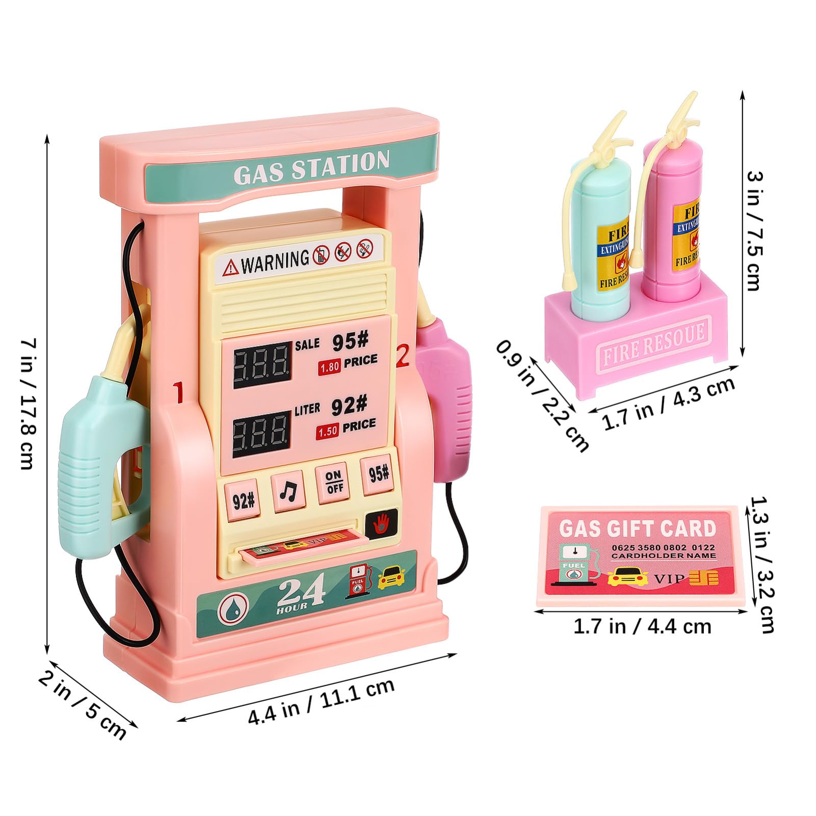 Vaguelly Boy Girl Gas Station Toy Set Realistic Simulation Gas Pump for Interactive Play Educational Learning and Fun Traffic Station Model Safe Plastic Construction - Image 2