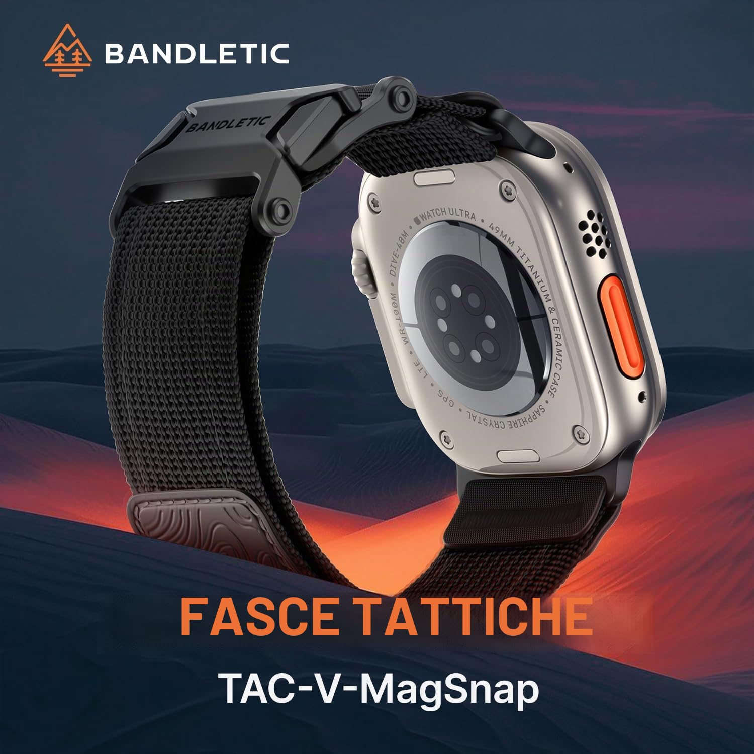 Bandletic Cinturino compatibile con Apple Watch Ultra 3/2/1