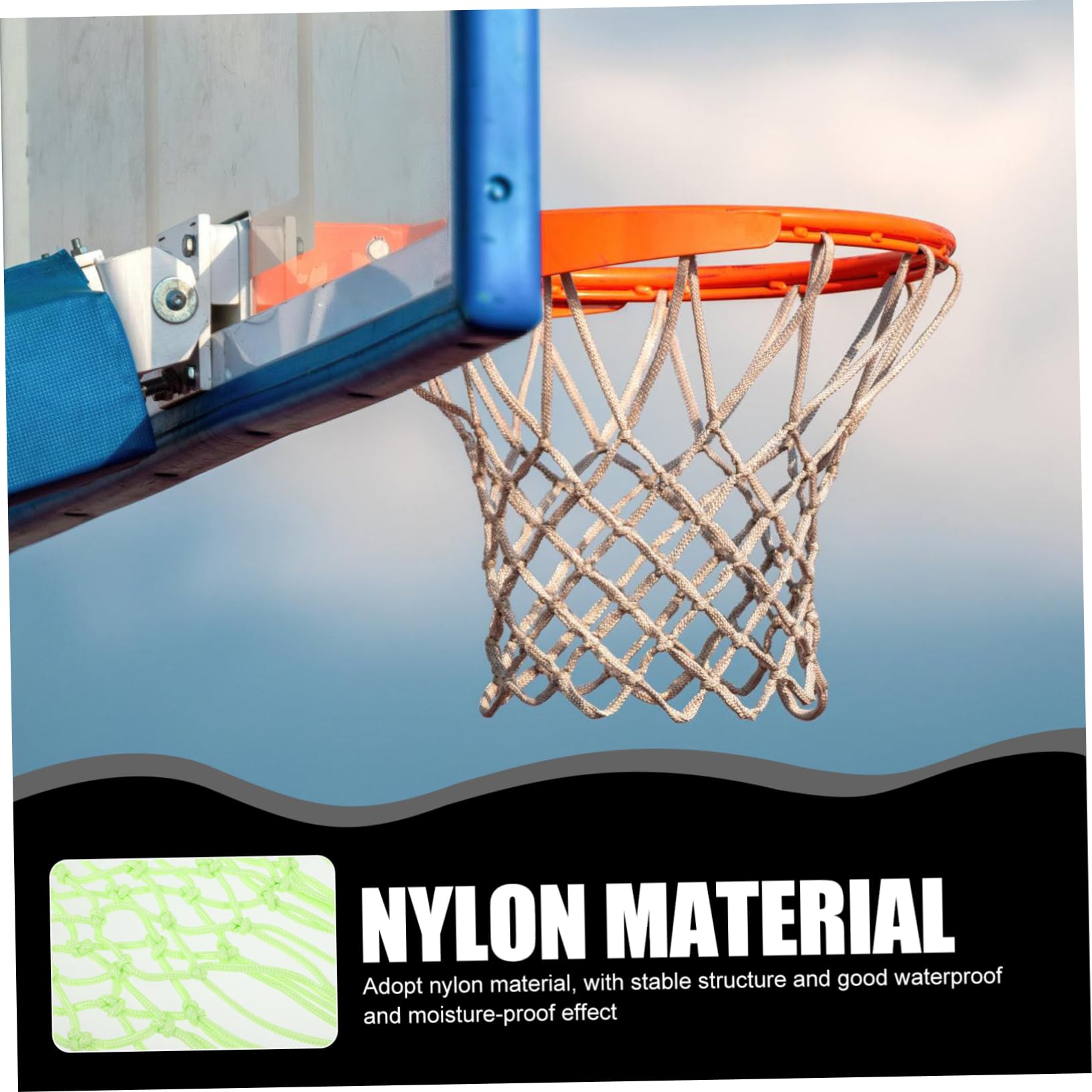 VANZACK Glow Basketball Net Long Fluorescent Durable Replacement for Hoops Fits Full Youth Balls Weather Resistant for Parks Courts