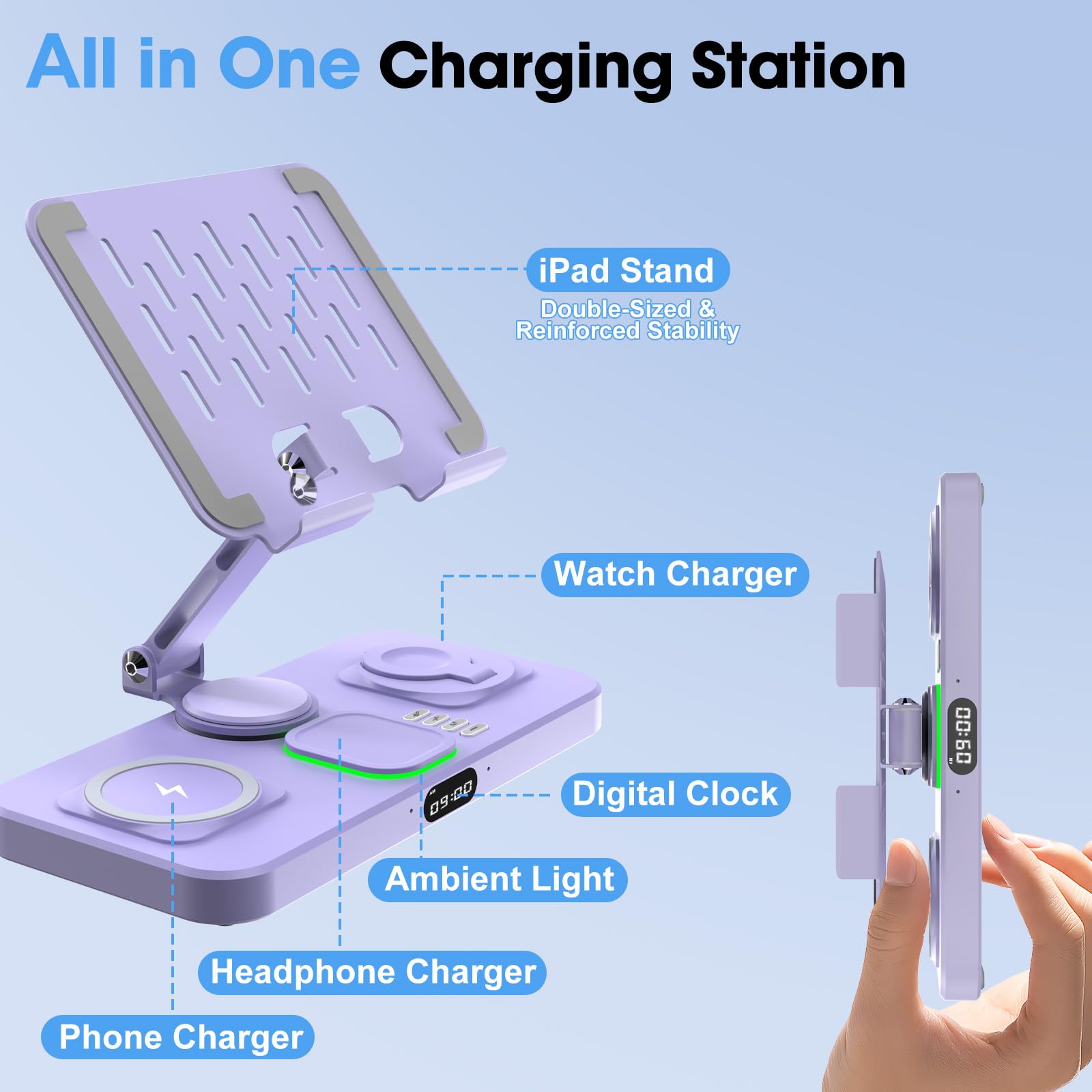 6-in-1 Wireless Charger for Apple Devices - Dettaglio