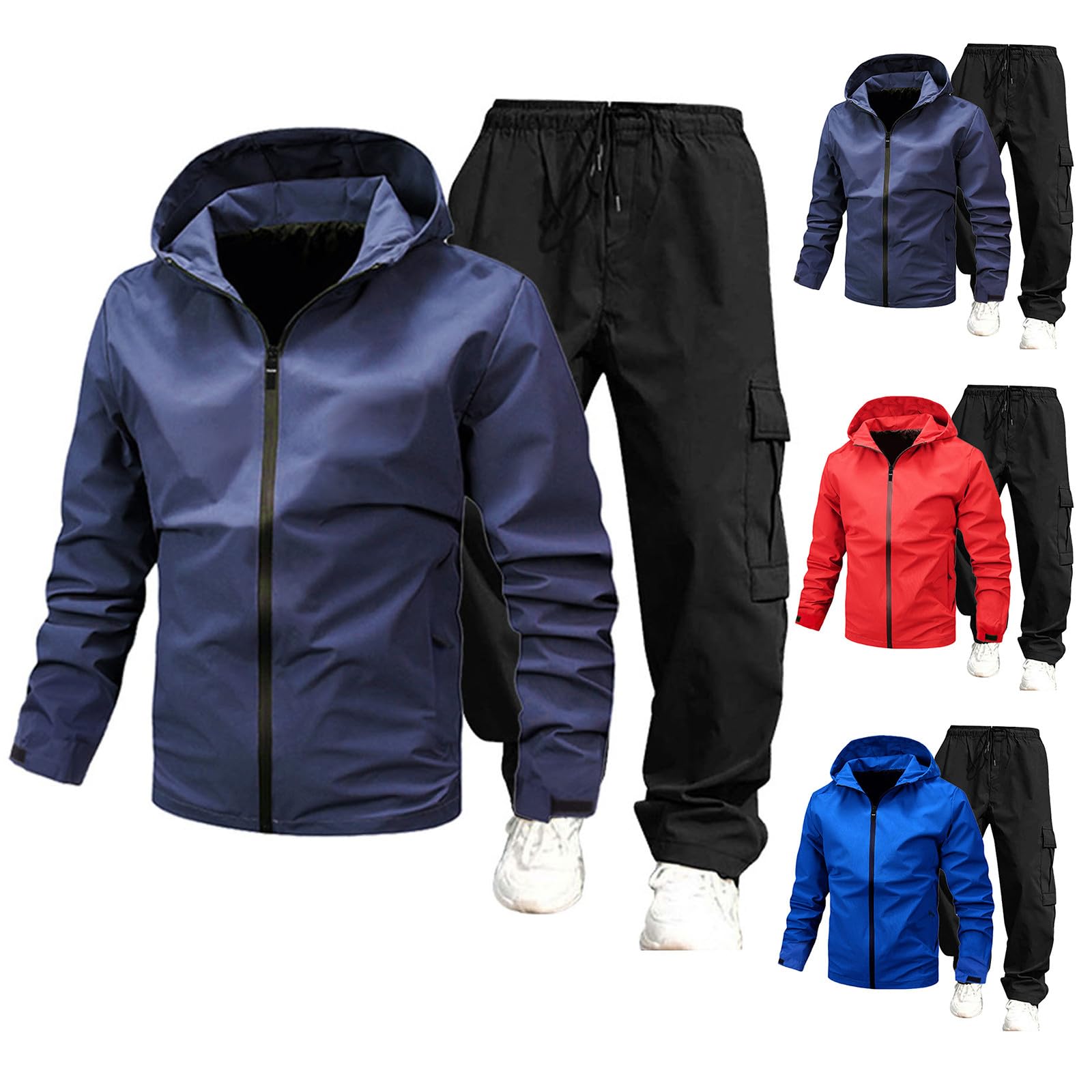 Generisch Combinaison de ski pour homme - Veste et pantalon - Combinaison de neige - Hiver chaud - Ensemble de ski - Coupe-vent - Veste softshell - Pantalon de neige - Survêtement de sport - Fitness