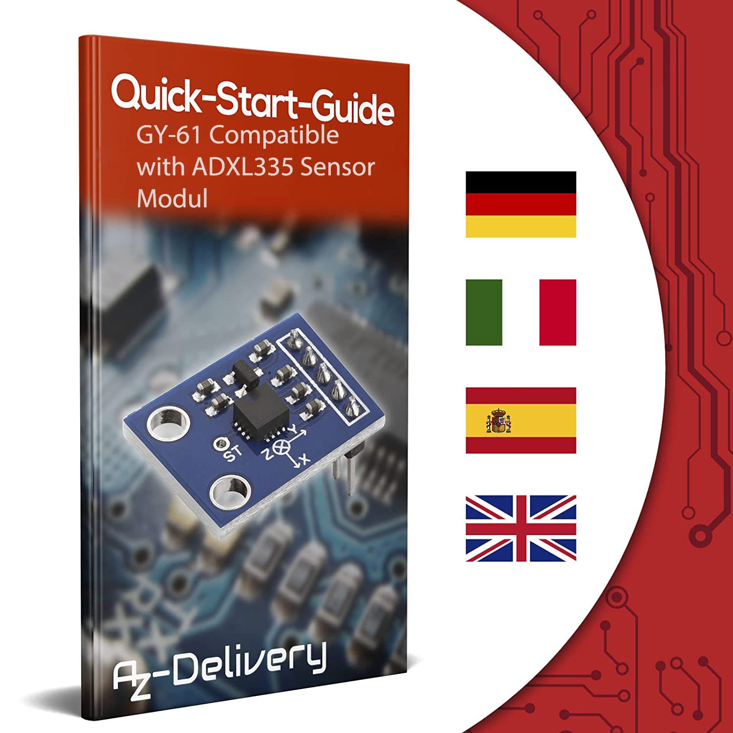 GY-61 ADXL335 Acelerometro 3-Axis Analog Output Accelerometer Module Angular Transducer 3V-5V - 502 - View #6