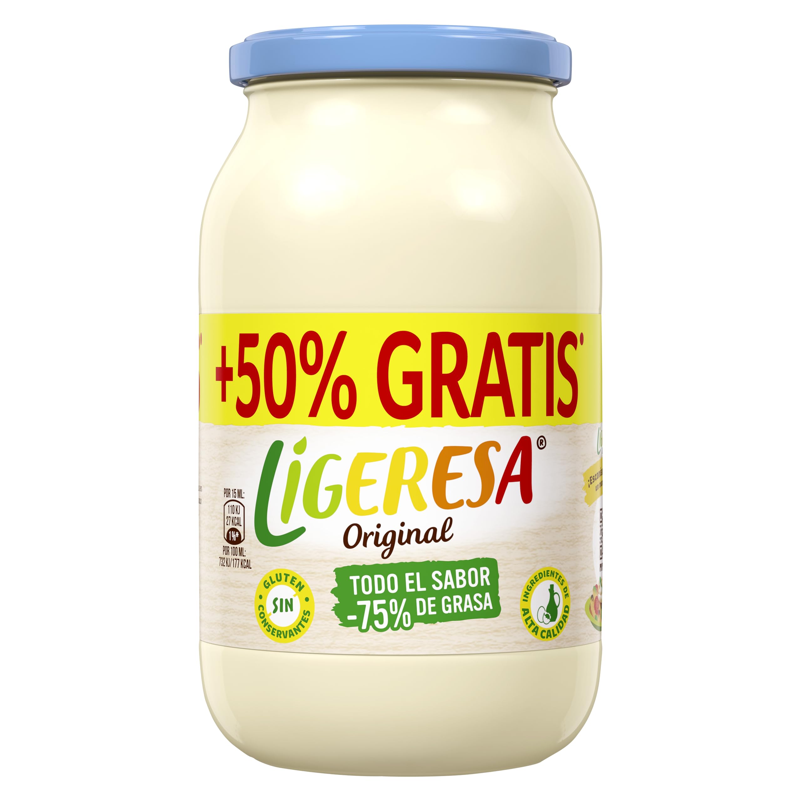 Mayonesa Ligeresa Tarro Familiar 425 ml + 225 ml Pack Ahorro