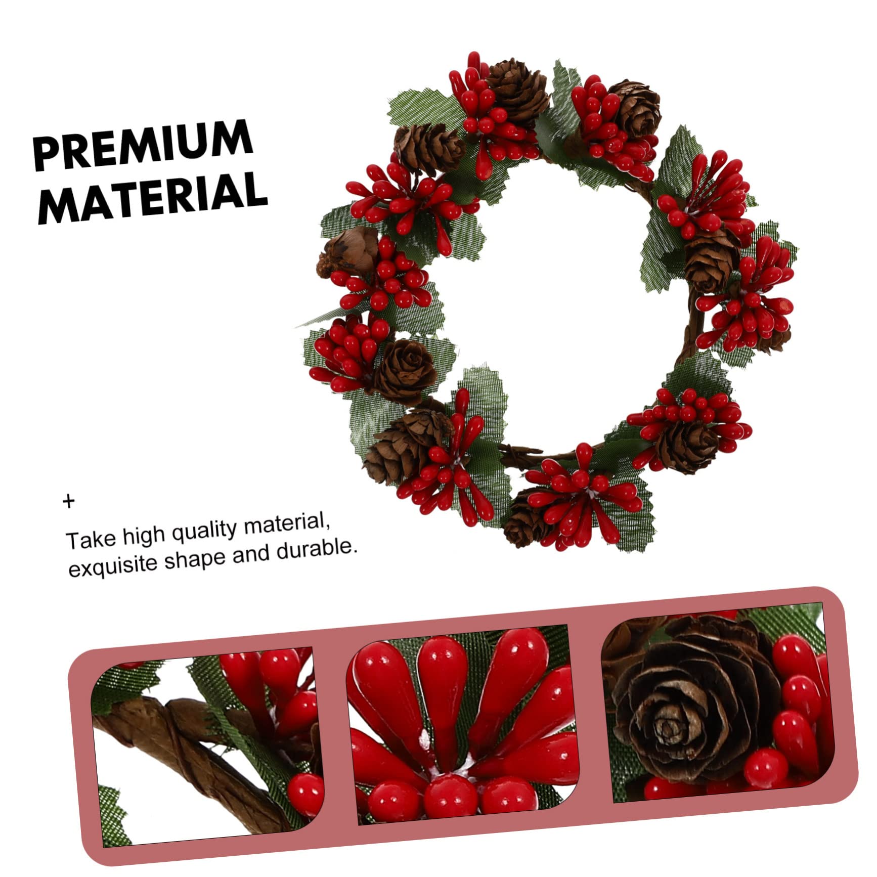 IMIKEYA 8stücke Weihnachtsgirlanden Mit Künstlichen Beeren Festliche Dekoration Für Weihnachten Neujahr Und Partys Simulierte Pflanzenkränze Für Tür Und Tischdeko
