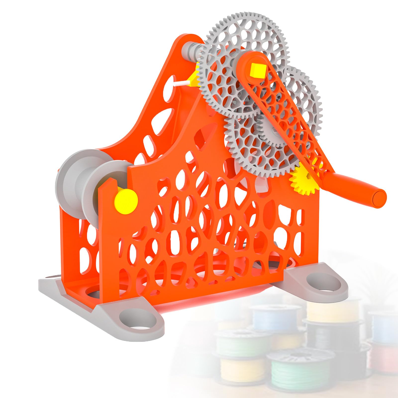 Respooler filamentu do drukarki 3D, ręczny nawijacz szpuli do szpul 1 kg, nieplączące się owijanie ze zdejmowaną modułową konstrukcją, idealny do drukowania 3D i sztuki tekstylnej