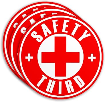 3Pcs-3" Safety Third Sticker Funny Life Circle Box Hard Hat Tool Worker Waterproof Die-Cut Vinyl Sticker for Laptop Water Bottle Hard Hat Kindle Cars Sticker Decal Stuff Gifts for Her Him 3 Inches