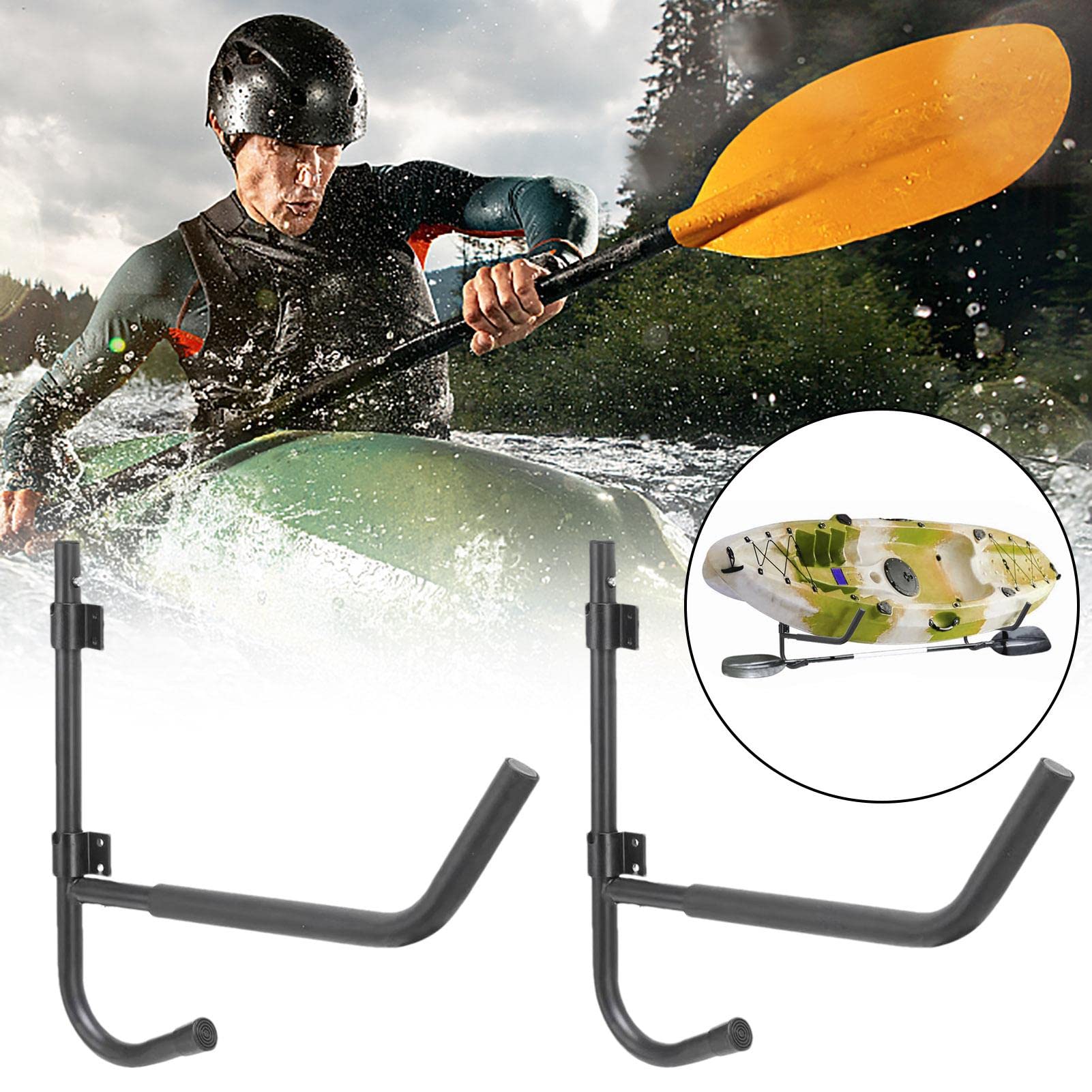 Supports De Rangement Pour Kayak, Crochets De Rangement Muraux Pour Kayaks, Planches à Pagaie Et Planches De Surf, Crochets De Rangement Robustes Pour Canoë, échelle, Vélo, Chaises Pliantes