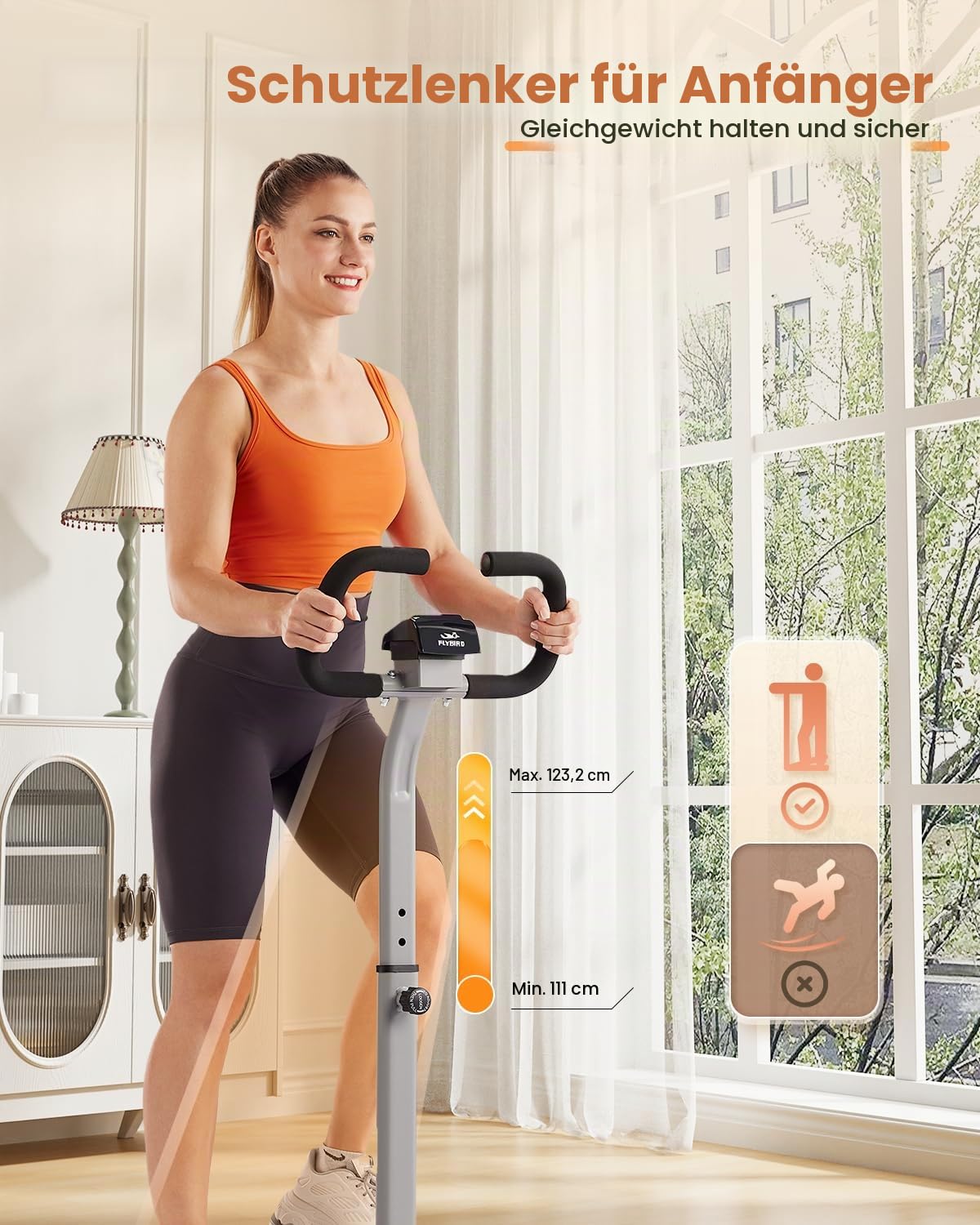FLYBIRD Exercise Stair Stepper für Zuhause, professioneller Twist-Stepper mit Widerstandsband, 150-160 kg Tragfähigkeit, Heim-Cardio-Übung für Hüftenextension, Beintraining, Geeignet für Männer/Frauen