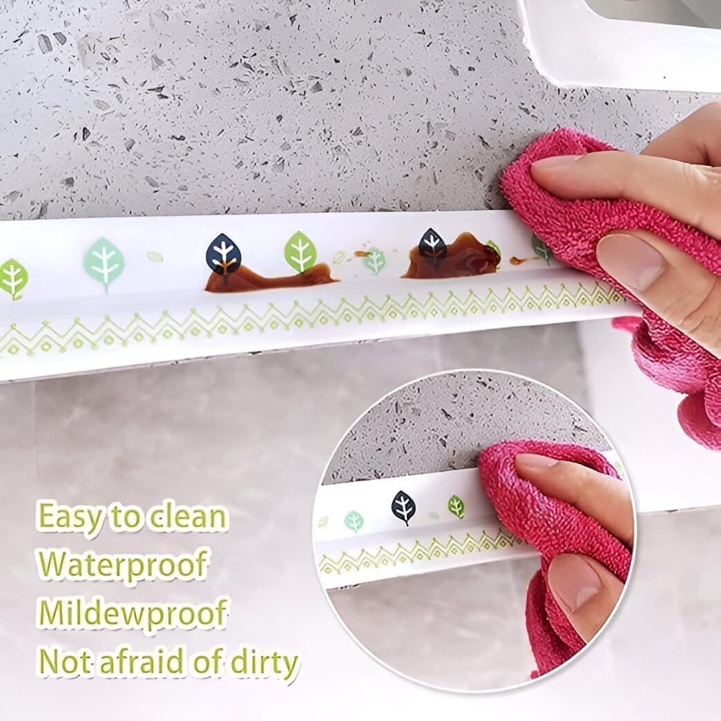 GaxQuly Caulk Tape Waterproof Self Adhesive, PVC Toilet Caulking Sealant Strip Tape for Bathroom Kitchen Countertop Bathtub Wall Corner Oil-Proof, Mildew-Resistant Gap Sealer Tape (2) 2