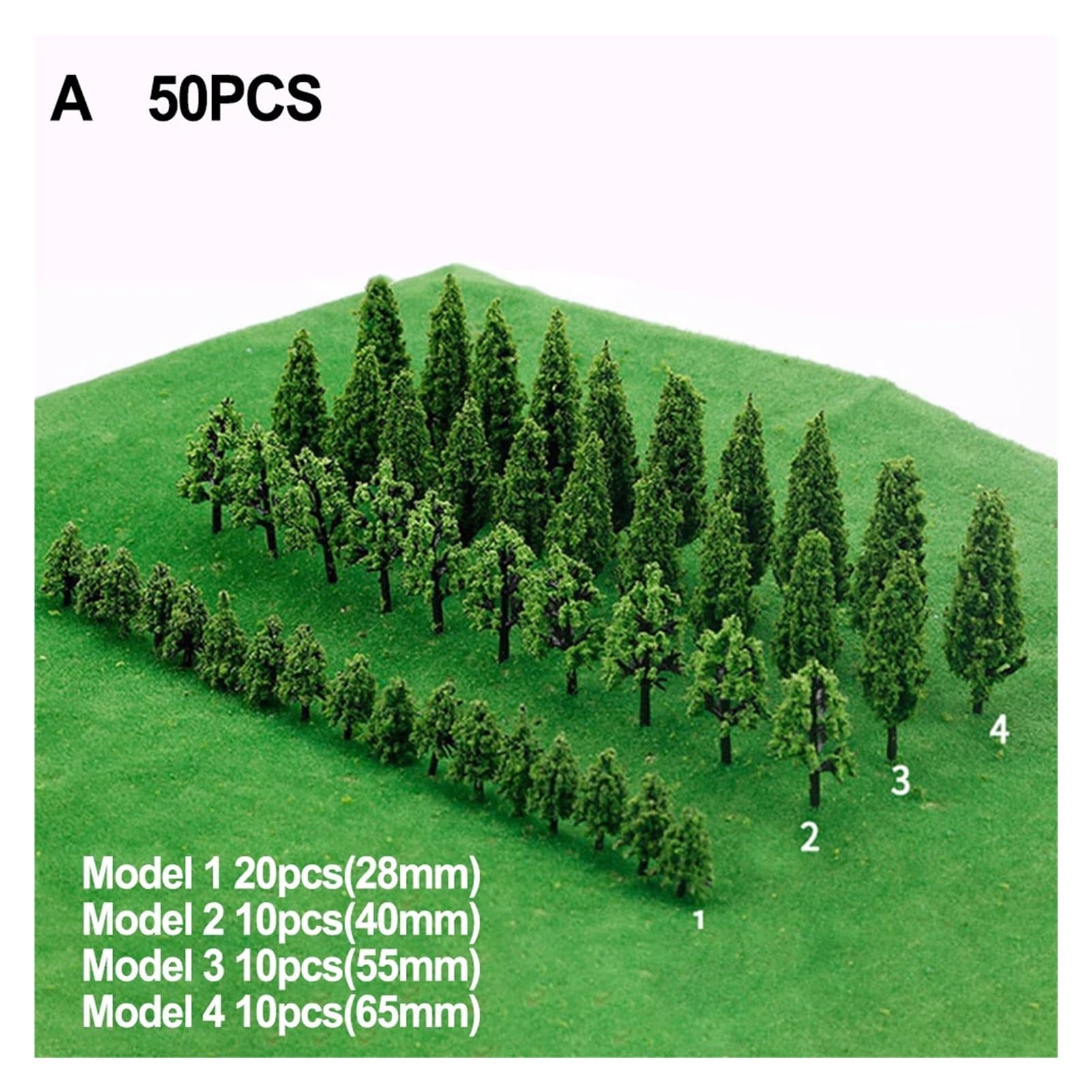 50 szt. miniaturowe akcesoria do modeli drzew modele modeli piaskowych (A)