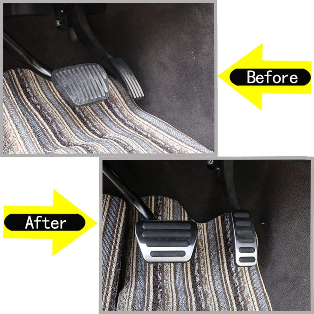 YIWANG Stainless Steel Car Pedals Automatic Brake Pedal Accelerator 2Pcs for Land Rover Range Rover Sport,for Discovery 5,for Range Rover Vogue Pedal Set