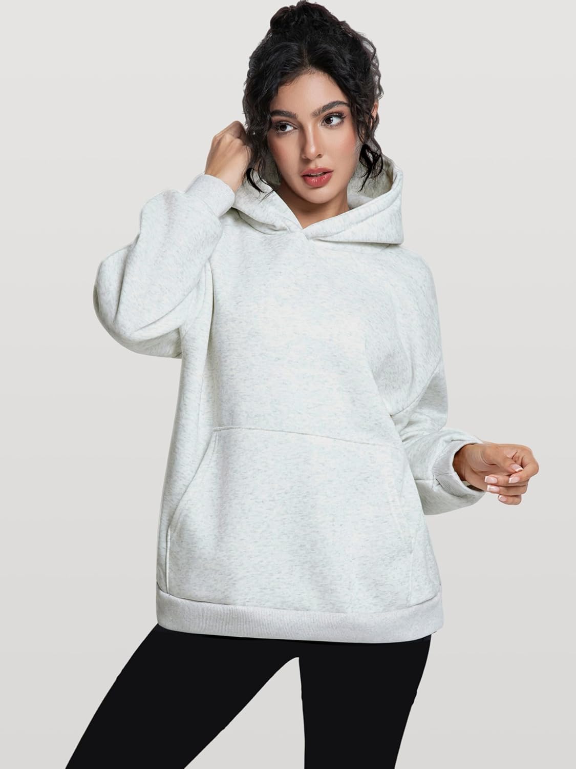 Womens Oversized Hoodies Fleece Hooded Sweatshirts Comfy Sweaters Loose Fit Pullover Fall Winter Clothes - Image 4